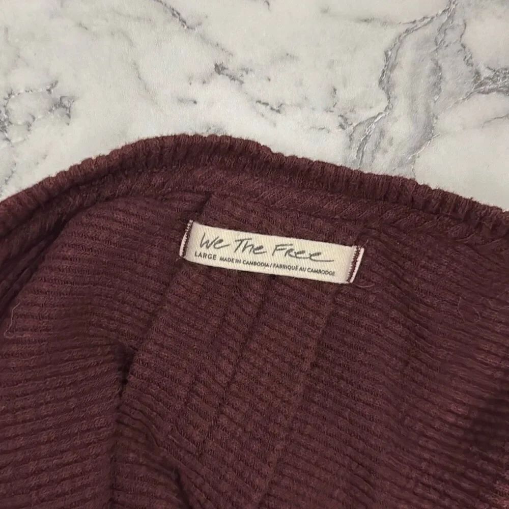 Free People We the Free Volume Sleeve Sweatshirt L - Picture 6 of 7